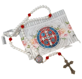 KIT 3 TERÇOS DE PULSO HEMATITA MEDALHA DE SÃO BENTO