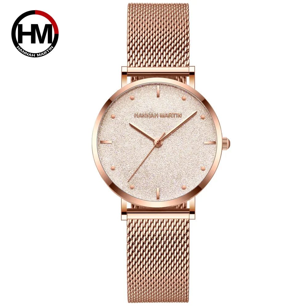 Celestia Rose Mesh Watch