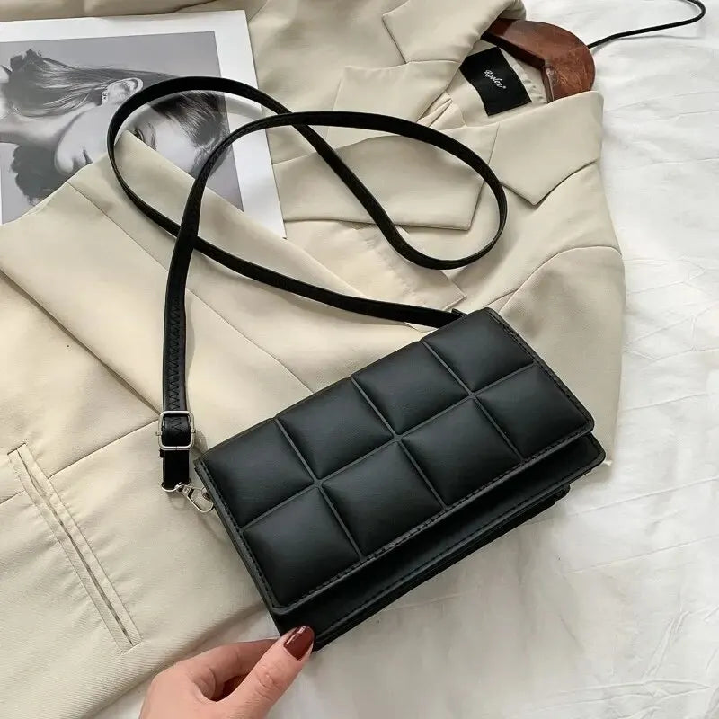 Noir Quilted Crossbody