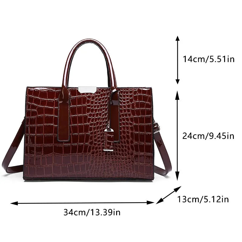 Regal Gloss Structured Handbag