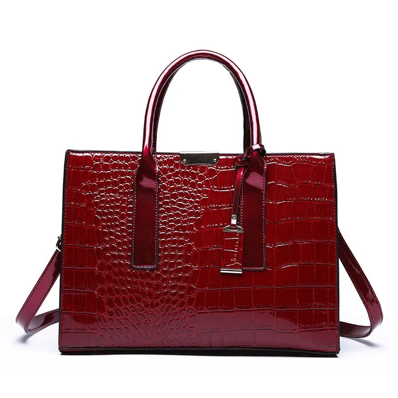 Regal Gloss Structured Handbag