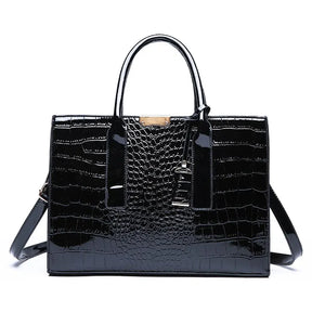 Regal Gloss Structured Handbag