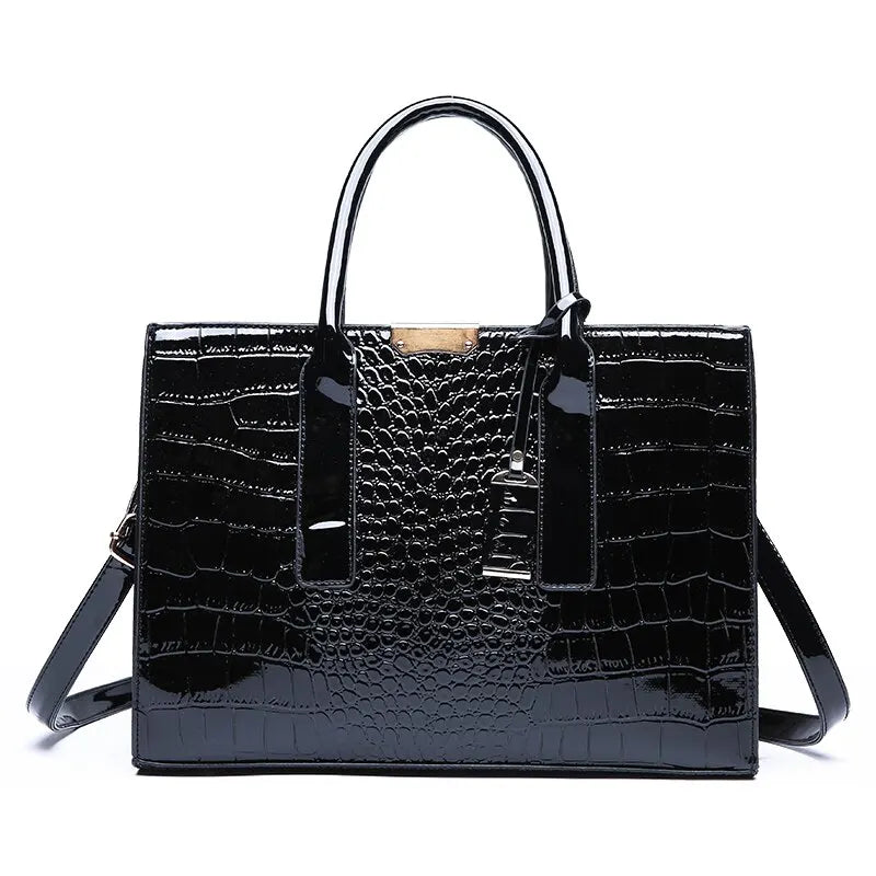 Regal Gloss Structured Handbag