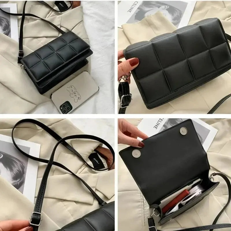 Noir Quilted Crossbody