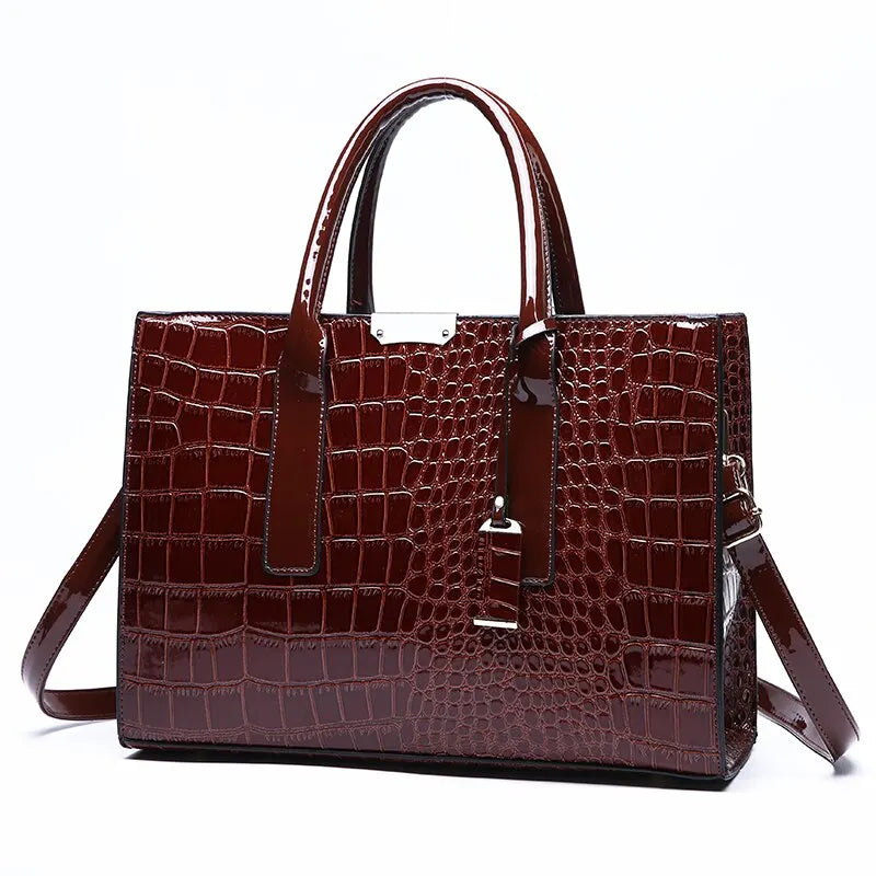 Regal Gloss Structured Handbag