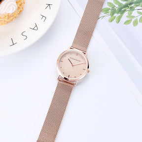 Celestia Rose Mesh Watch