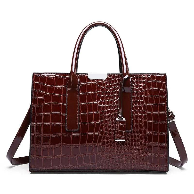Regal Gloss Structured Handbag