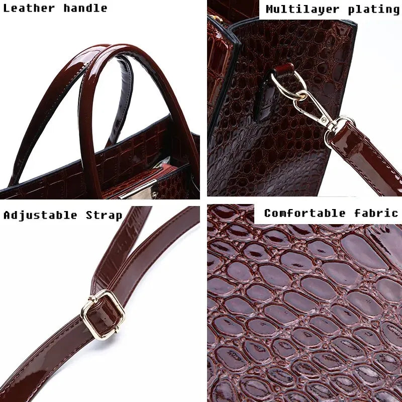 Regal Gloss Structured Handbag